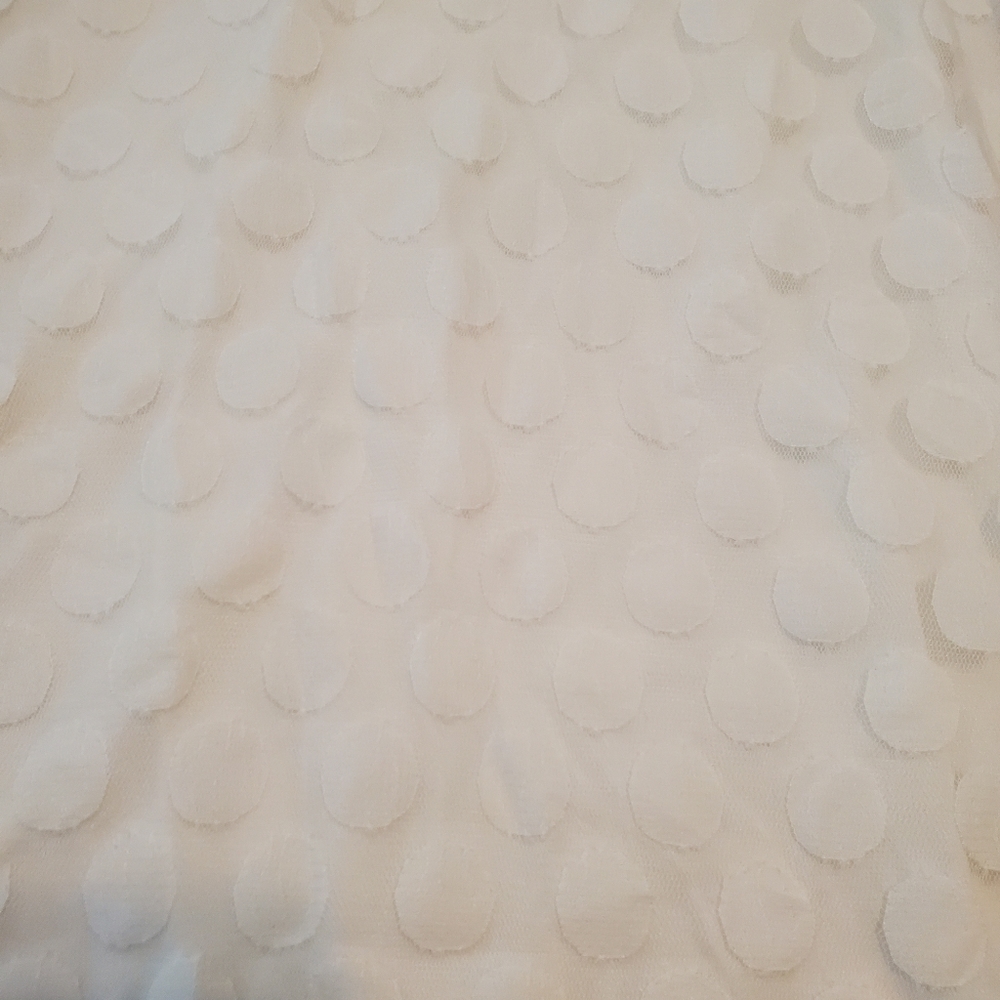 5/25 Shannon Ford White Layered Sleeveless Dots Shark Bite Lined Top Shirt L - Picture 3 of 6